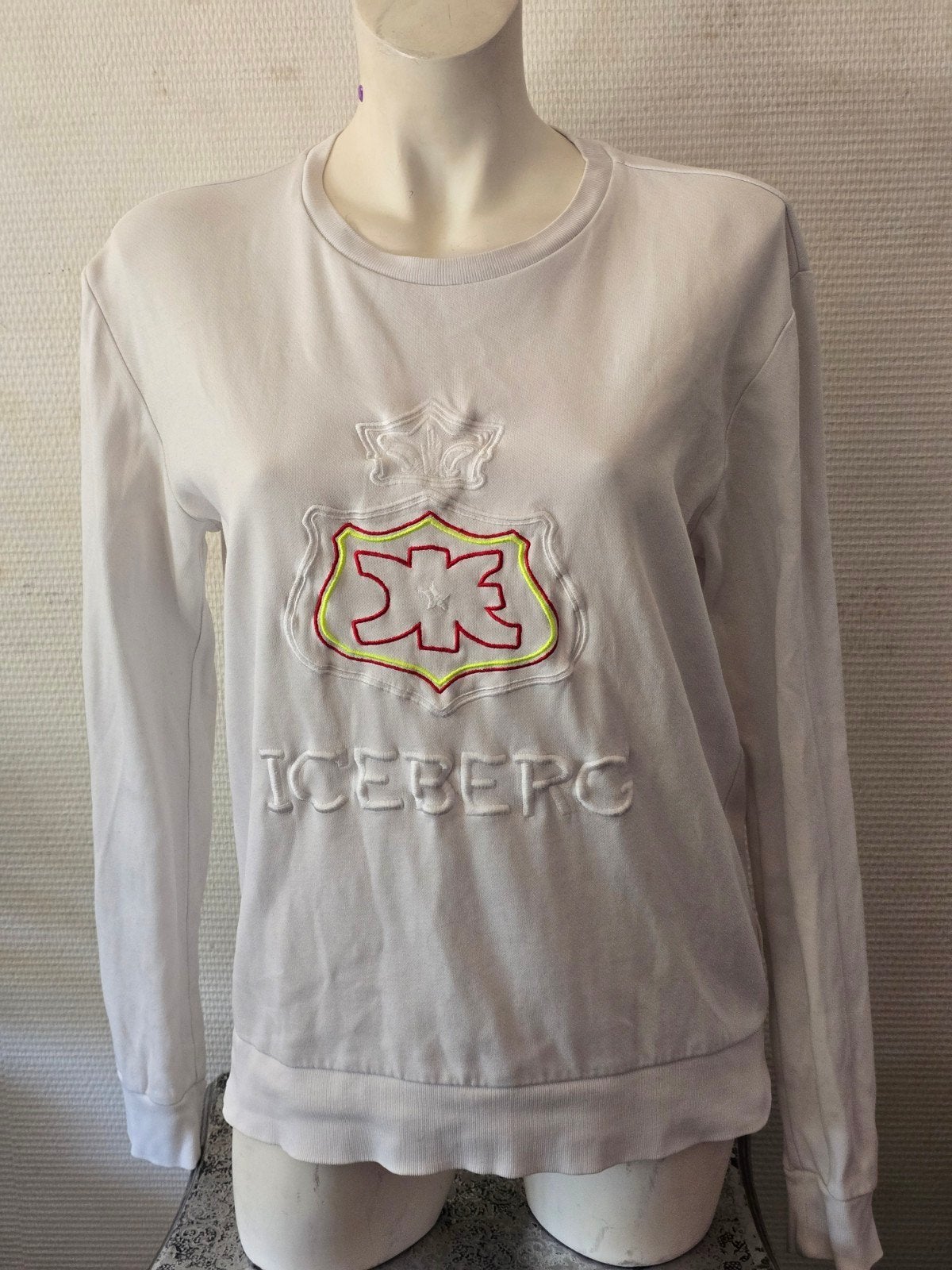 Iceberg Dames Sweatshirt Maat M, Maat 38/40 (M), Wit, Ophalen of Verzenden, Iceberg