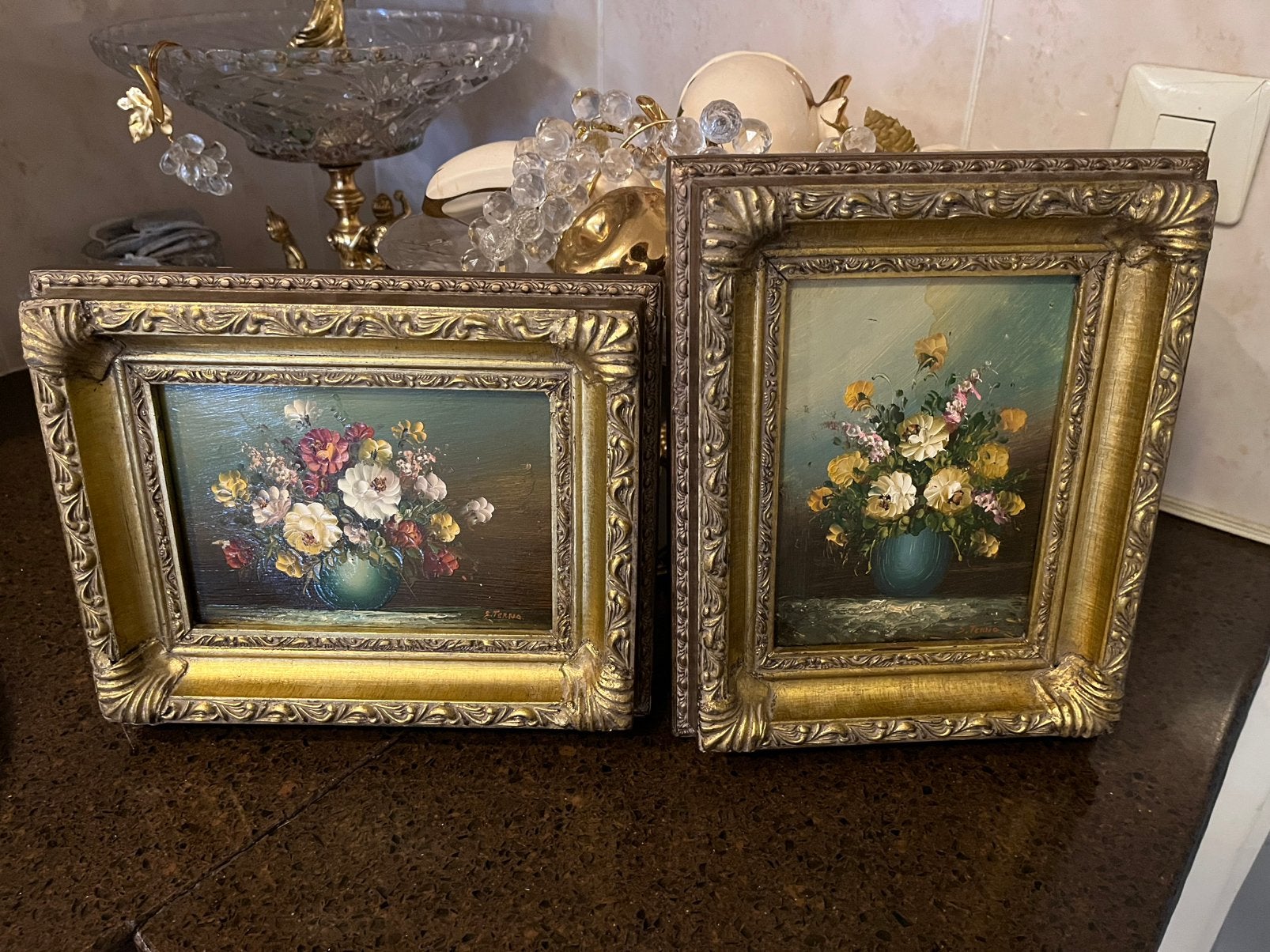Olieverf bloemen schilderijen, Antiek en Kunst, Kunst | Schilderijen | Klassiek, Ophalen