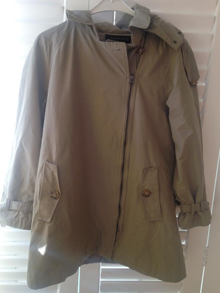 Trenchcoat Zara met asymetrische rits, Verzenden, Zara, Maat 42/44 (L), Zo goed als nieuw