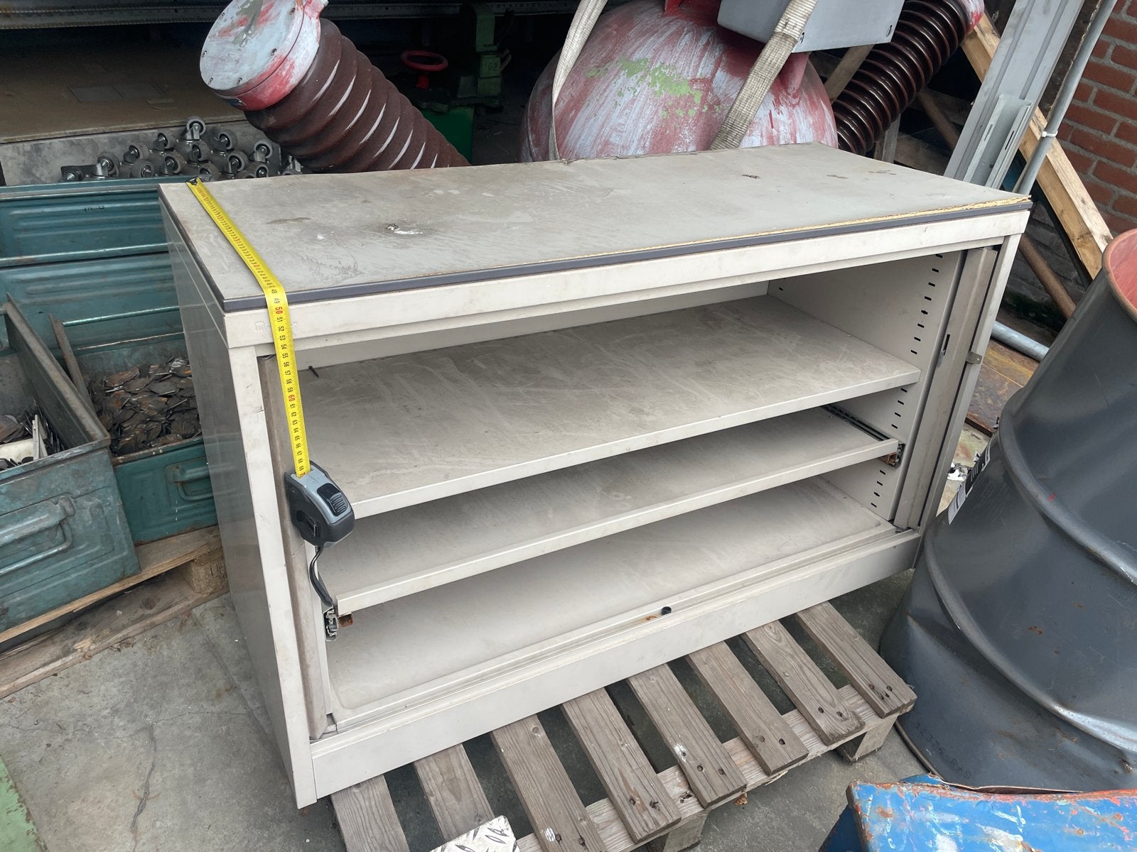 Metalen archiefkast met roldeuren - 120x50x75 cm, Huis en Inrichting, Kasten | Roldeurkasten en Archiefkasten, Ophalen, Gebruikt