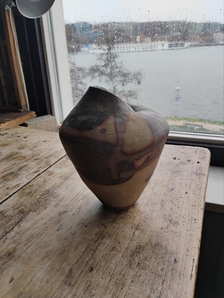 Unieke Handgemaakte Vaas - Kunstzinnig Keramiek, Antiek en Kunst, Ophalen of Verzenden