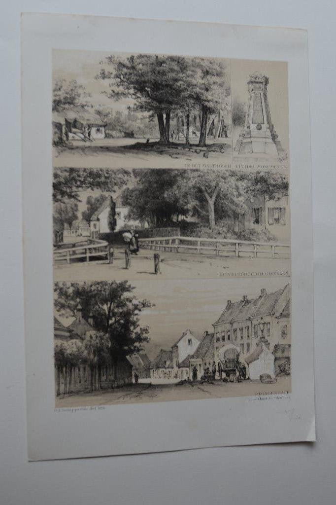 GINNEKEN PRINSENHAGE BREDA Litho J. Craandijk Schipperus G79, 1800 - 1899, Verzenden, Stadsgezicht, Blanco verso