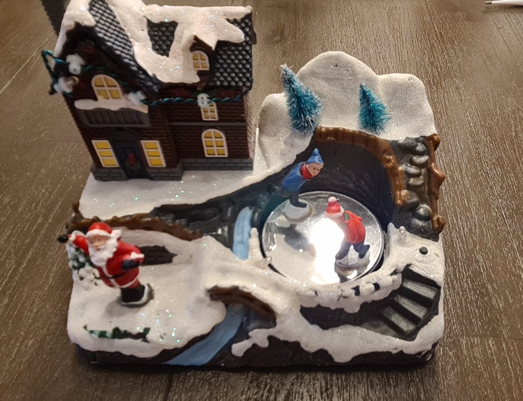 Leuk winter tafereel met muziek en licht, Ophalen of Verzenden, Gebruikt