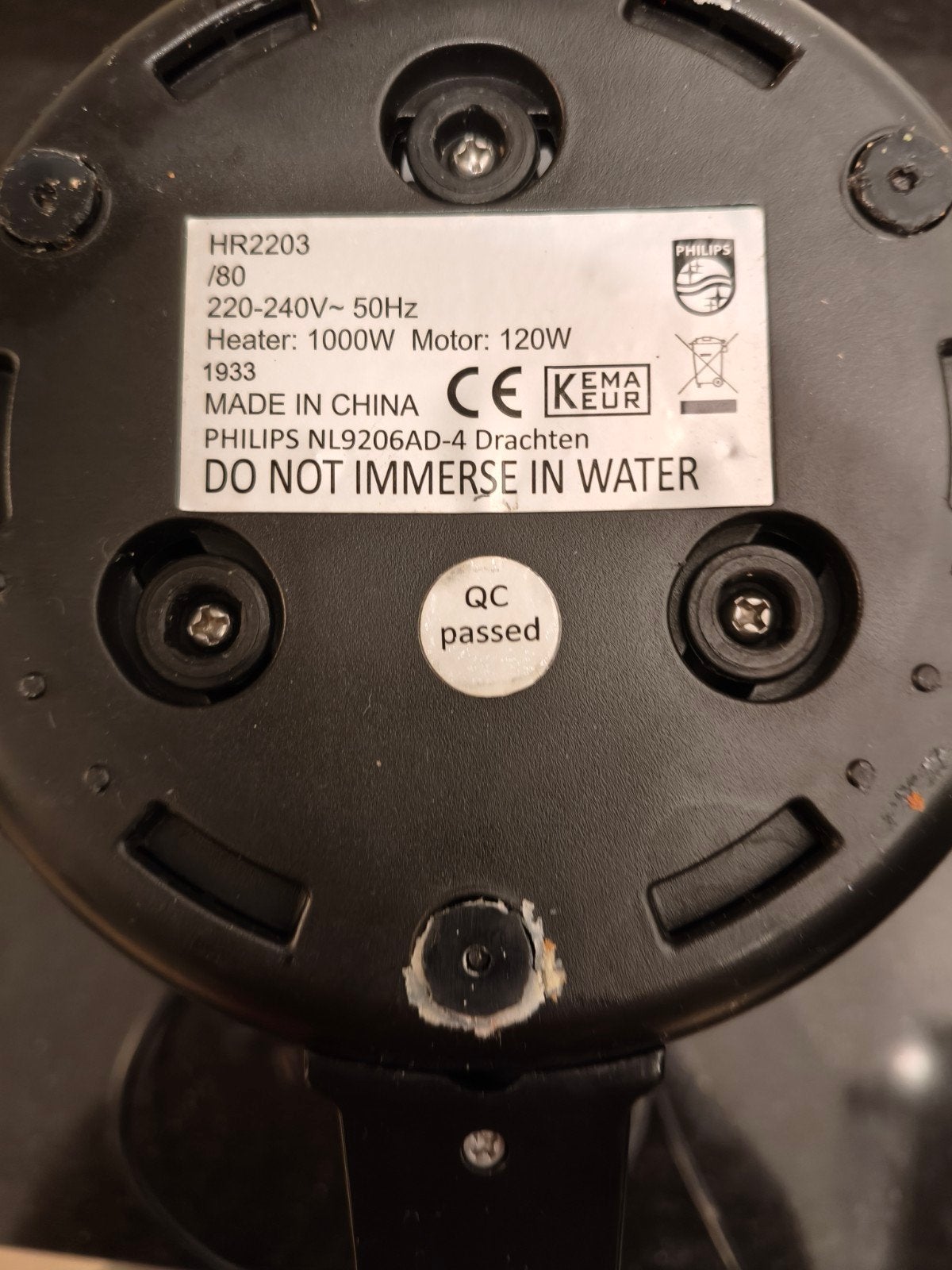 Philips luxe soupmaker/soep maker HR2203/80, Witgoed en Apparatuur, Ophalen, Zo goed als nieuw, 3 snelheden of meer