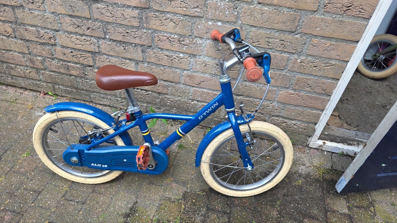 B'Twin kinderfiets 16 inch - Blauw, Ophalen, Velgrem, B'Twin, 16 tot 20 inch