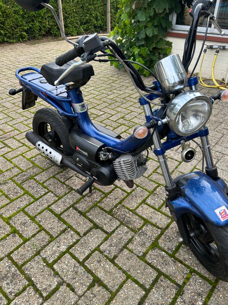 Tomos Flexer snorfiets - Blauw, Goede Staat, Fietsen en Brommers, Brommers | Tomos, Ophalen, Gebruikt, Maximaal 25 km/u, Flexer