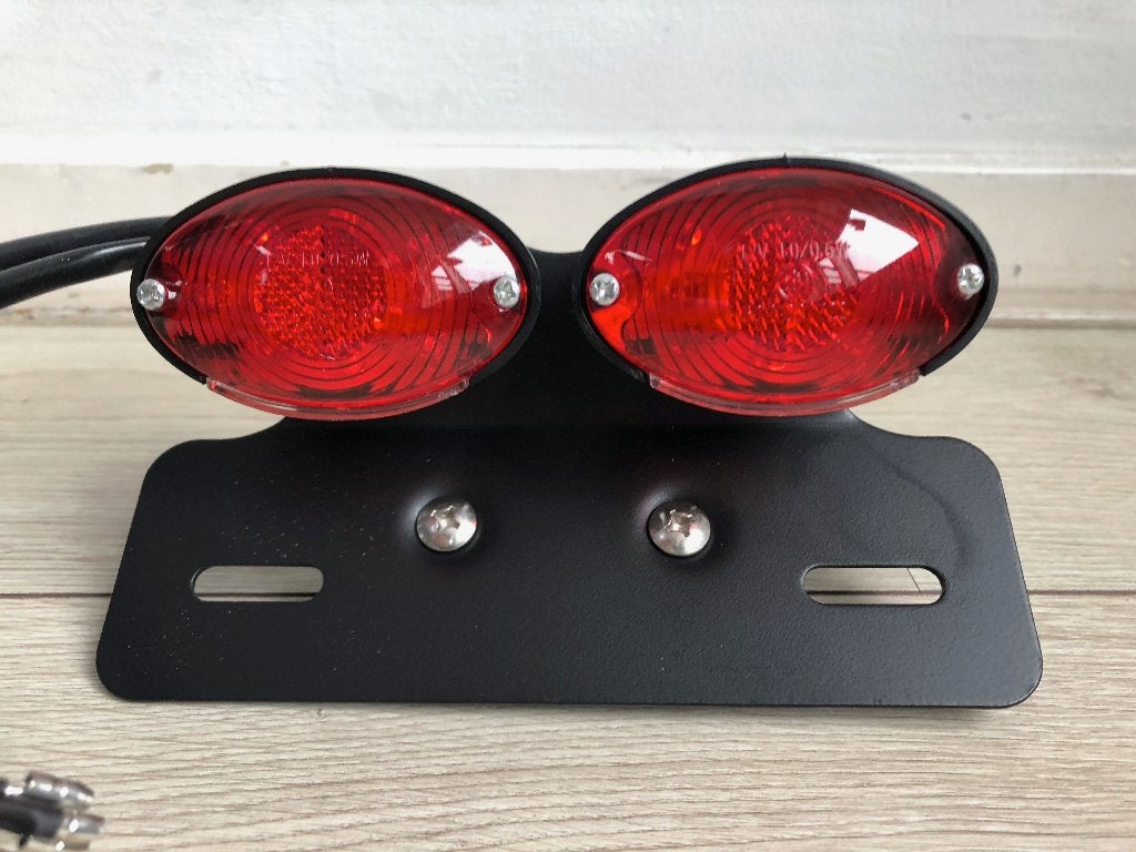 Achterlicht dubbel Cateye Caferacer bobber tracker custom, Ophalen of Verzenden