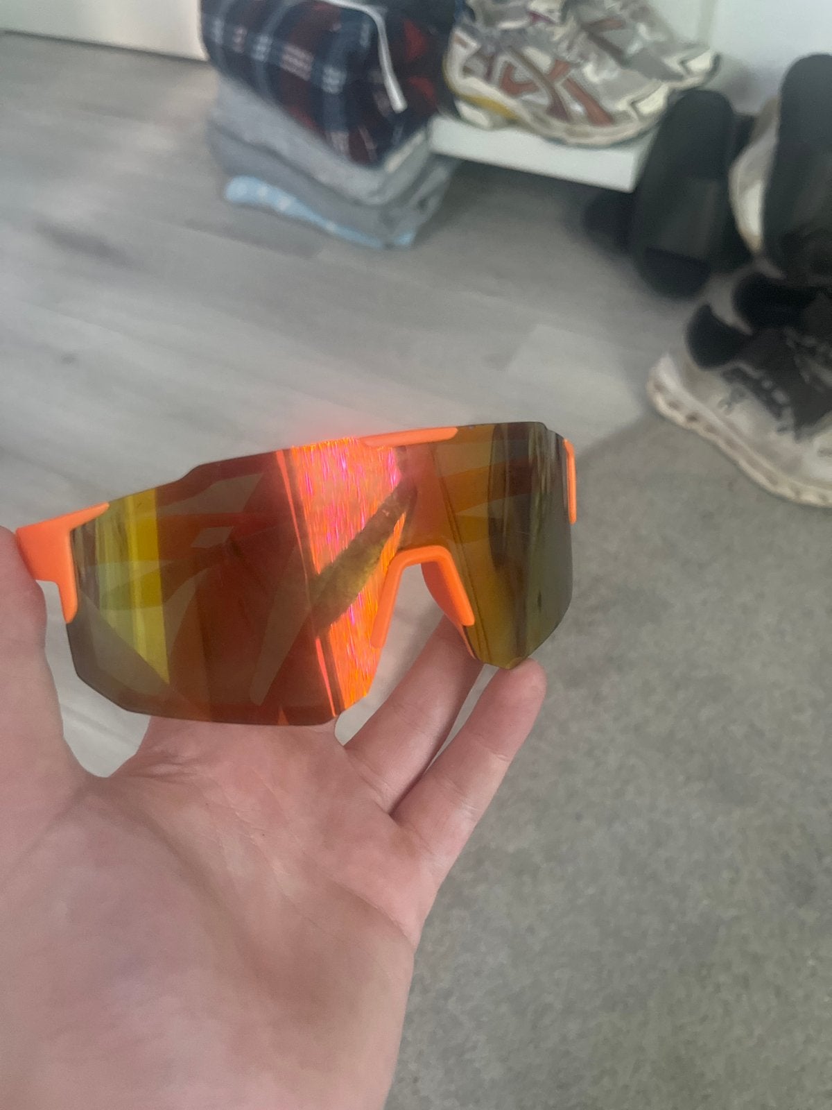 Oranje Ski Bril - Perfect voor de Pistes, Gebruikt, Oranje, Bril, Ophalen