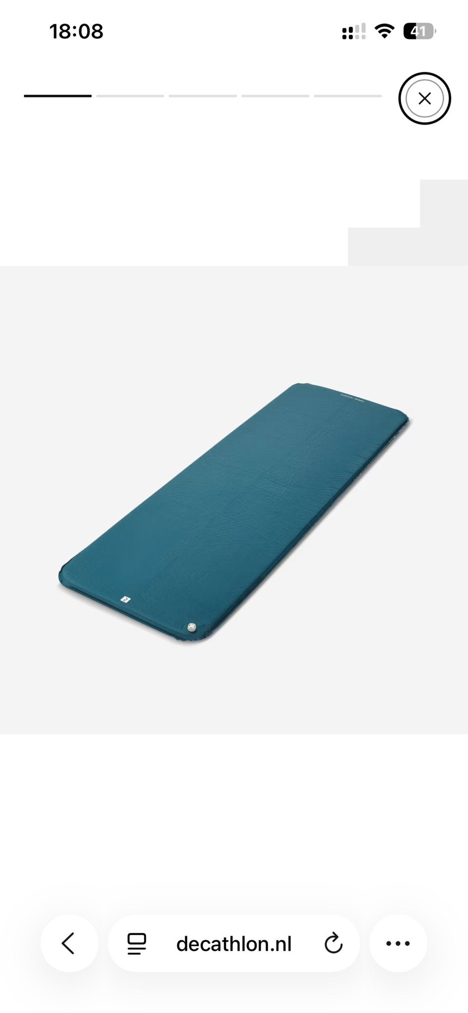 QUECHUA AG BASIC Zelfopblaasbaar Slaapmatje 60 cm, Ophalen, Nieuw, 1-persoons
