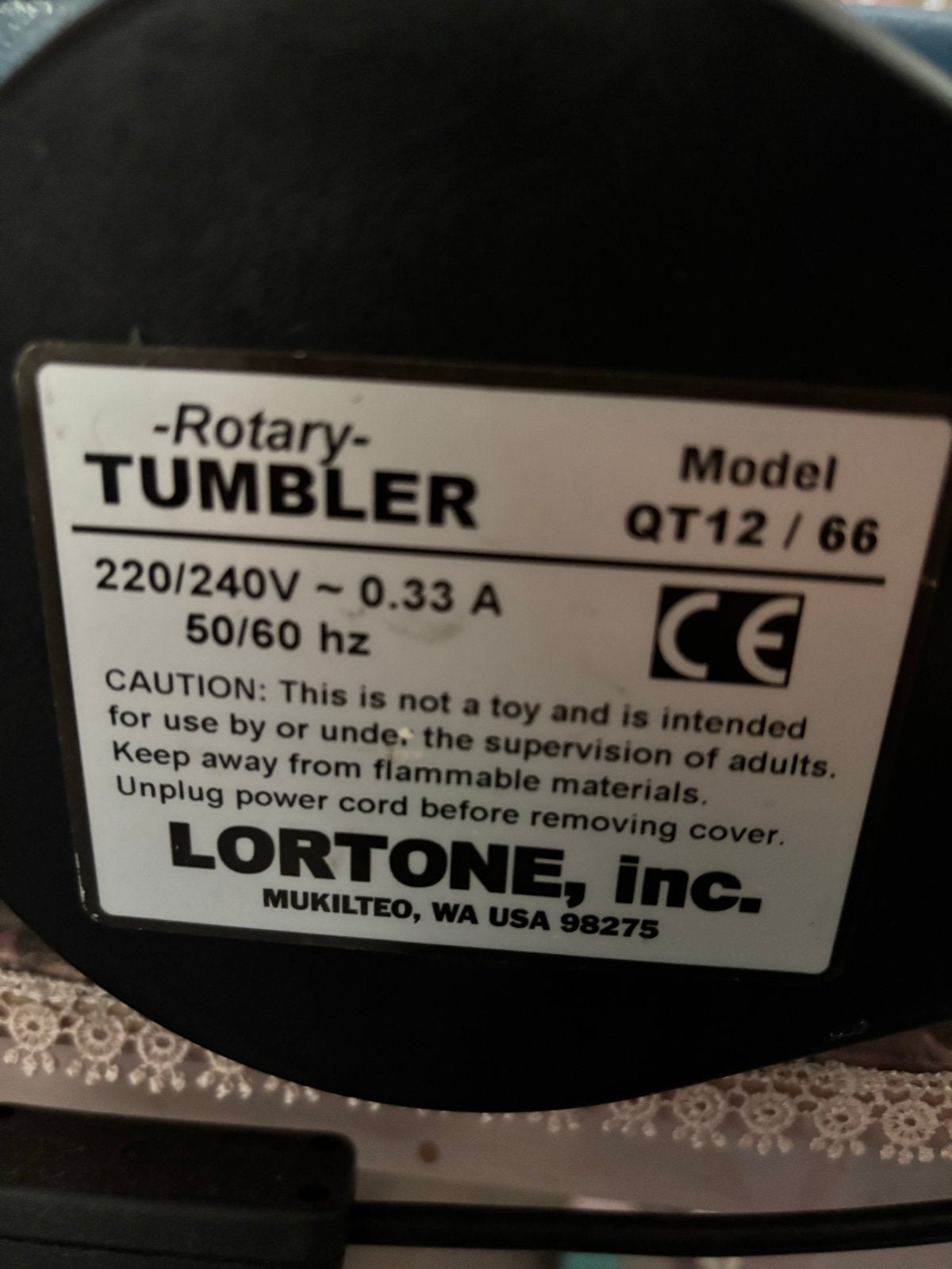 Lortone QT12/66 Rotary Tumbler met polijstmiddel, Ophalen of Verzenden, Gebruikt