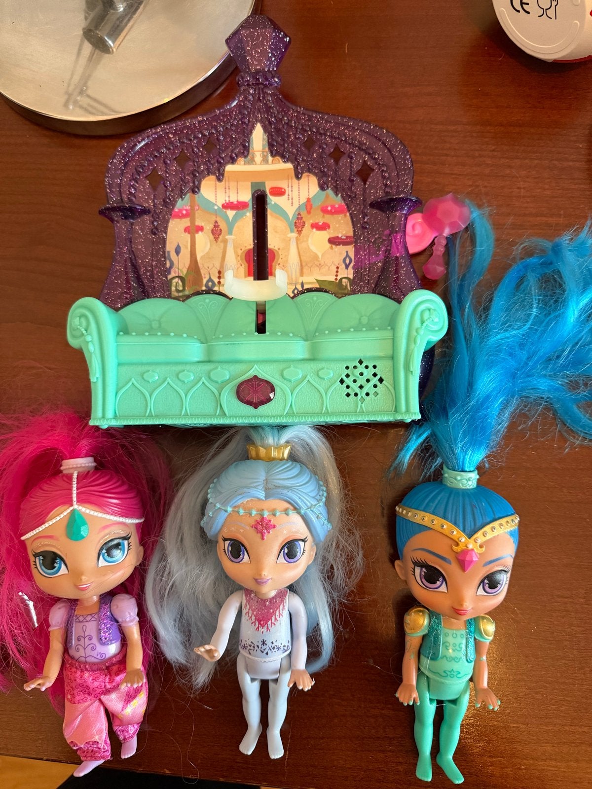 Shimmer en Shine poppen met magische bank, Ophalen of Verzenden, Gebruikt, Overige typen