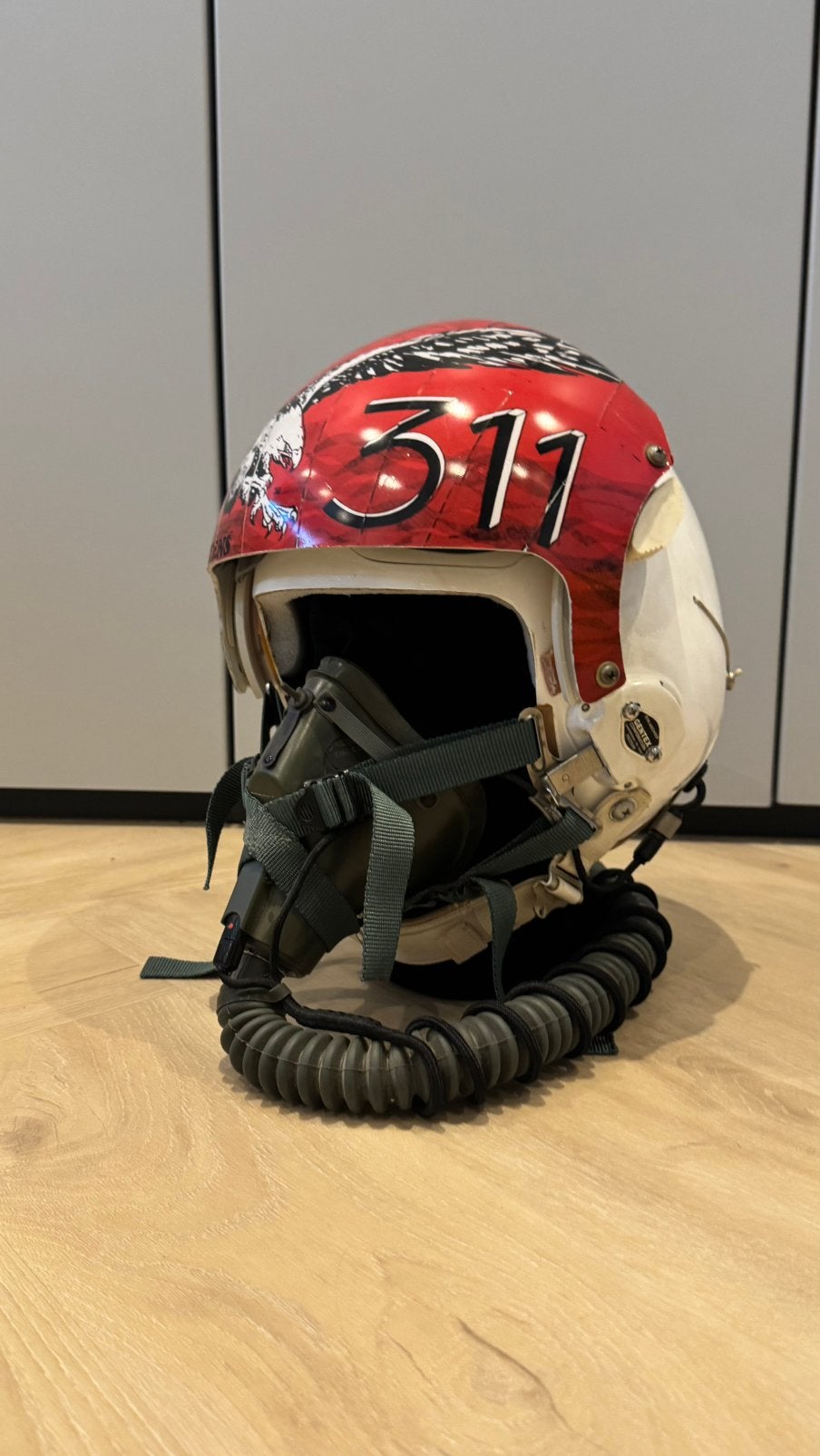 Hgu-26 pilotenhelm met mbu-5 zuurstofmasker, Ophalen of Verzenden, Zo goed als nieuw, Overige typen