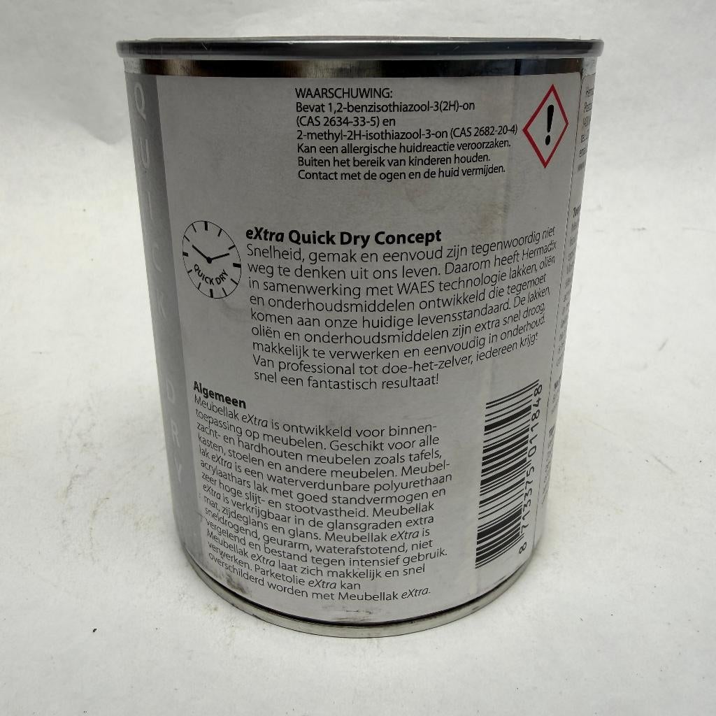 Hermadix Meubellak Extra Blanke Lak Verf Glans 750ml, Doe-het-zelf en Verbouw, Overige kleuren, Nieuw, Hermadix, Hermadix