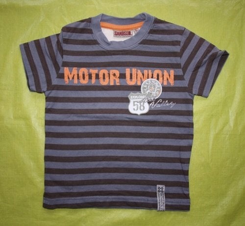 Grijs Gestreept T-Shirt Sandsoil (92), Ophalen of Verzenden, Shirt of Longsleeve, Jongen, Palomino