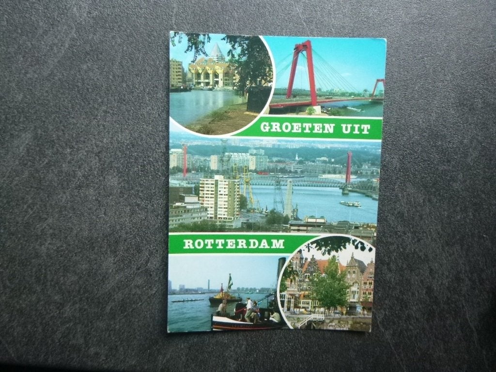 Rotterdam, luchtfoto/Willemsbrug, Verzenden, 1980 tot heden, Gelopen, Zuid-Holland