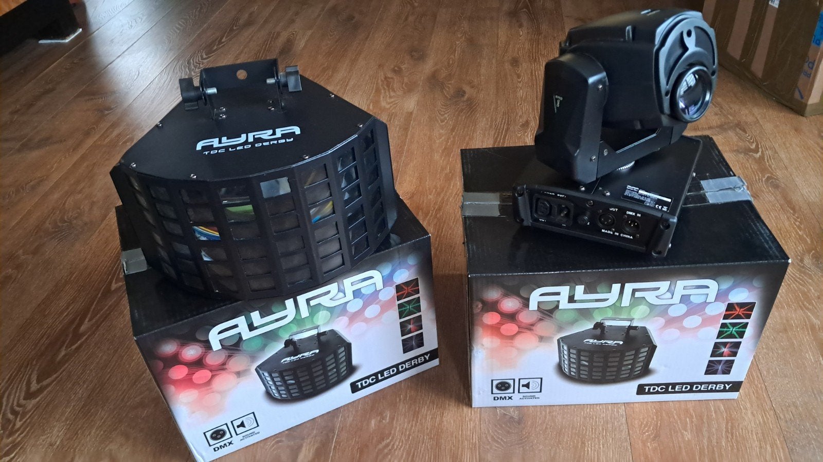 Ayra lichtset 1x moving head ERO 030, 2x TDC LED Derby,, Ophalen of Verzenden, Zo goed als nieuw, Licht, Geluidgestuurd