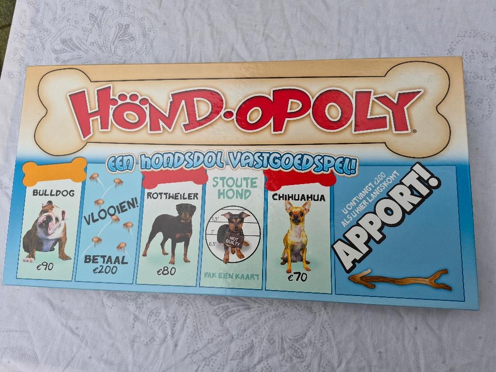 Hondopoly Gezelschapsspel, Een of twee spelers, Ophalen, Gebruikt, Reisspel