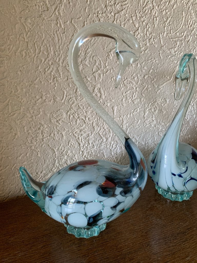 Glazen Zwanen Set - Handgemaakt Mureno, Ophalen