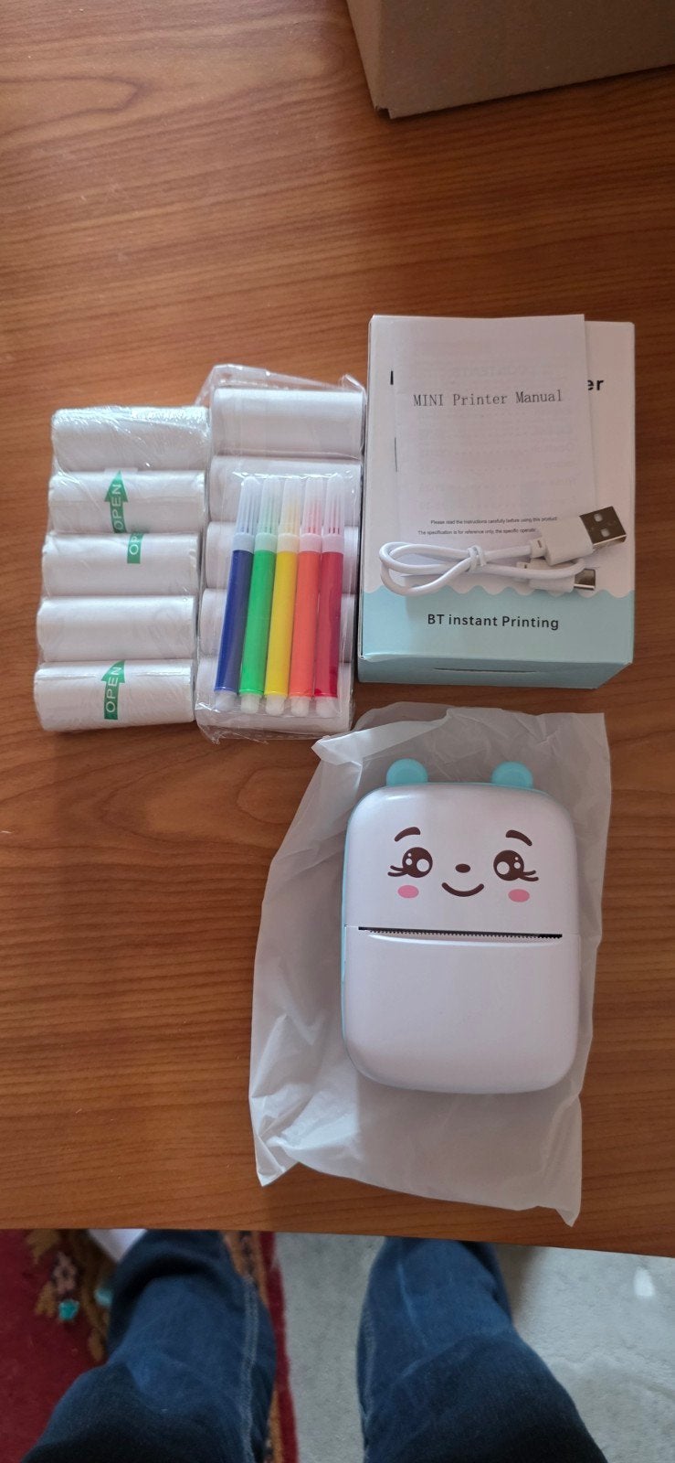 Mini draagbare thermische printer met accessoires, Computers en Software, Ophalen, Zo goed als nieuw, Onbekend