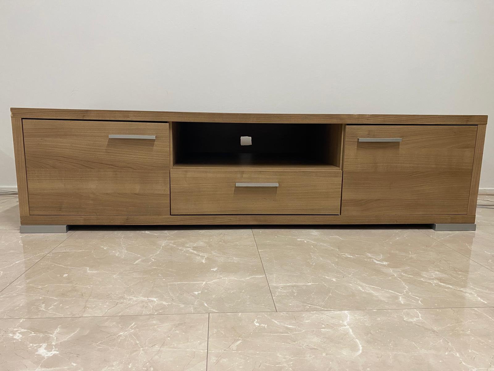 TV-kast, Ophalen, Gebruikt, 150 tot 200 cm, Eikenhout