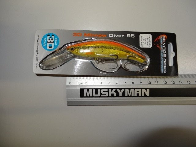 Kunstaas: Savage Gear 3D Minnow Diver 95 pluggen, Verzenden, Nieuw, Overige typen