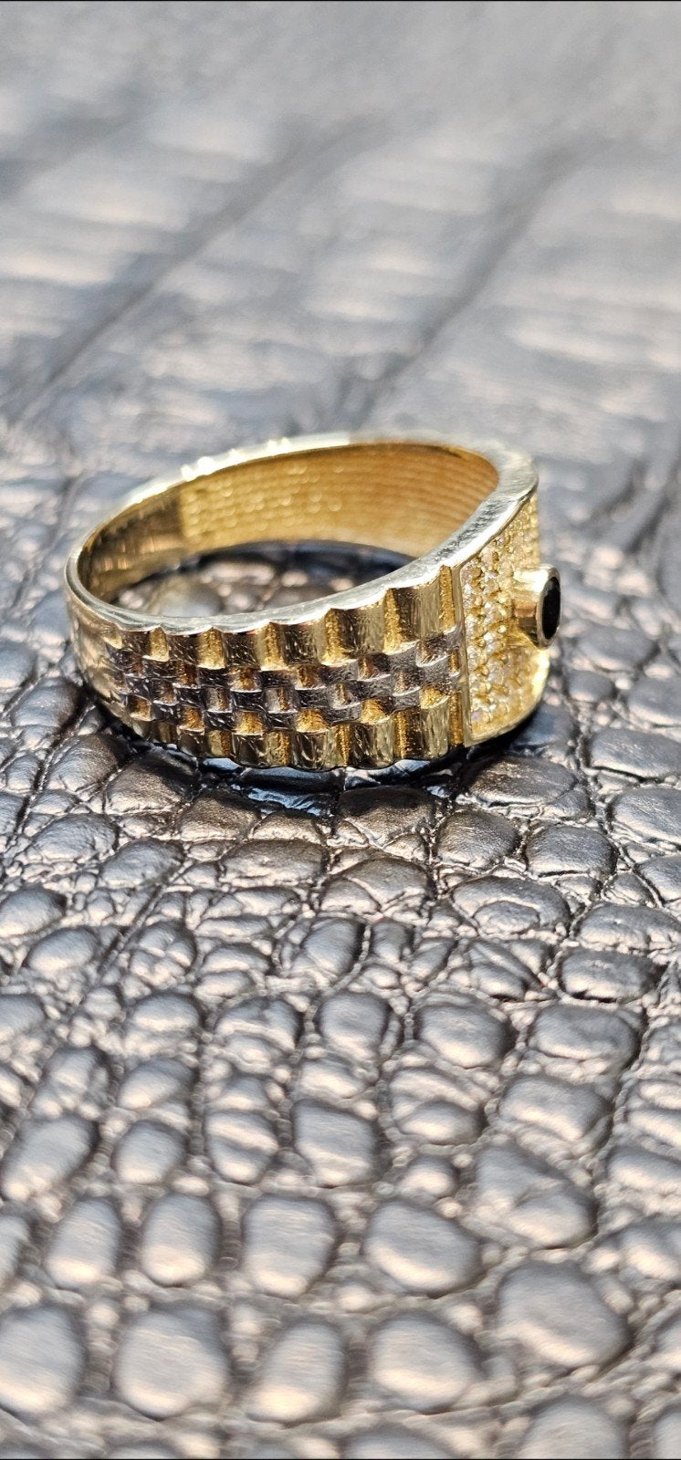 Prachtige heren 14k gouden ring, Heer, Nieuw, Ophalen of Verzenden, 17 tot 18