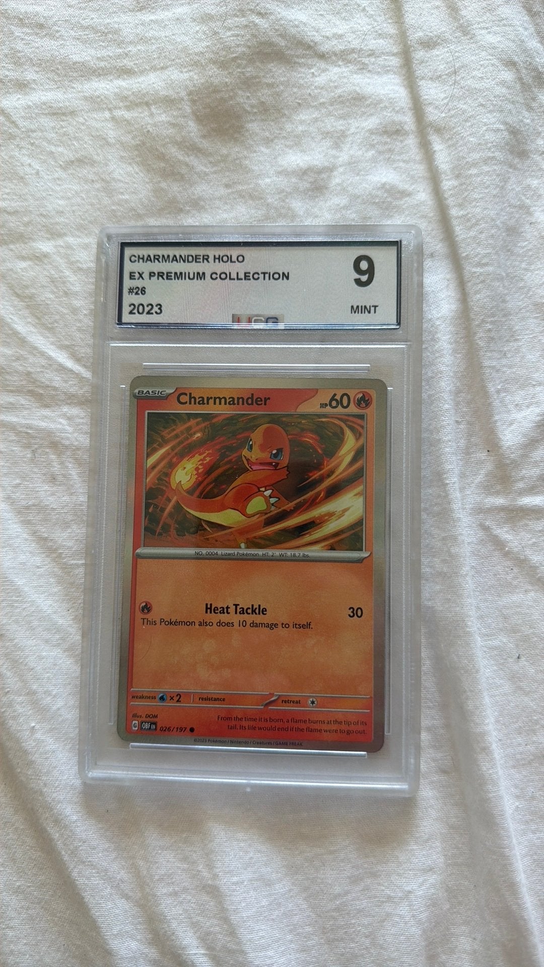 Graded kaarten, Charmander, Charmeleon, Charizard, Ophalen of Verzenden, Zo goed als nieuw, Meerdere kaarten