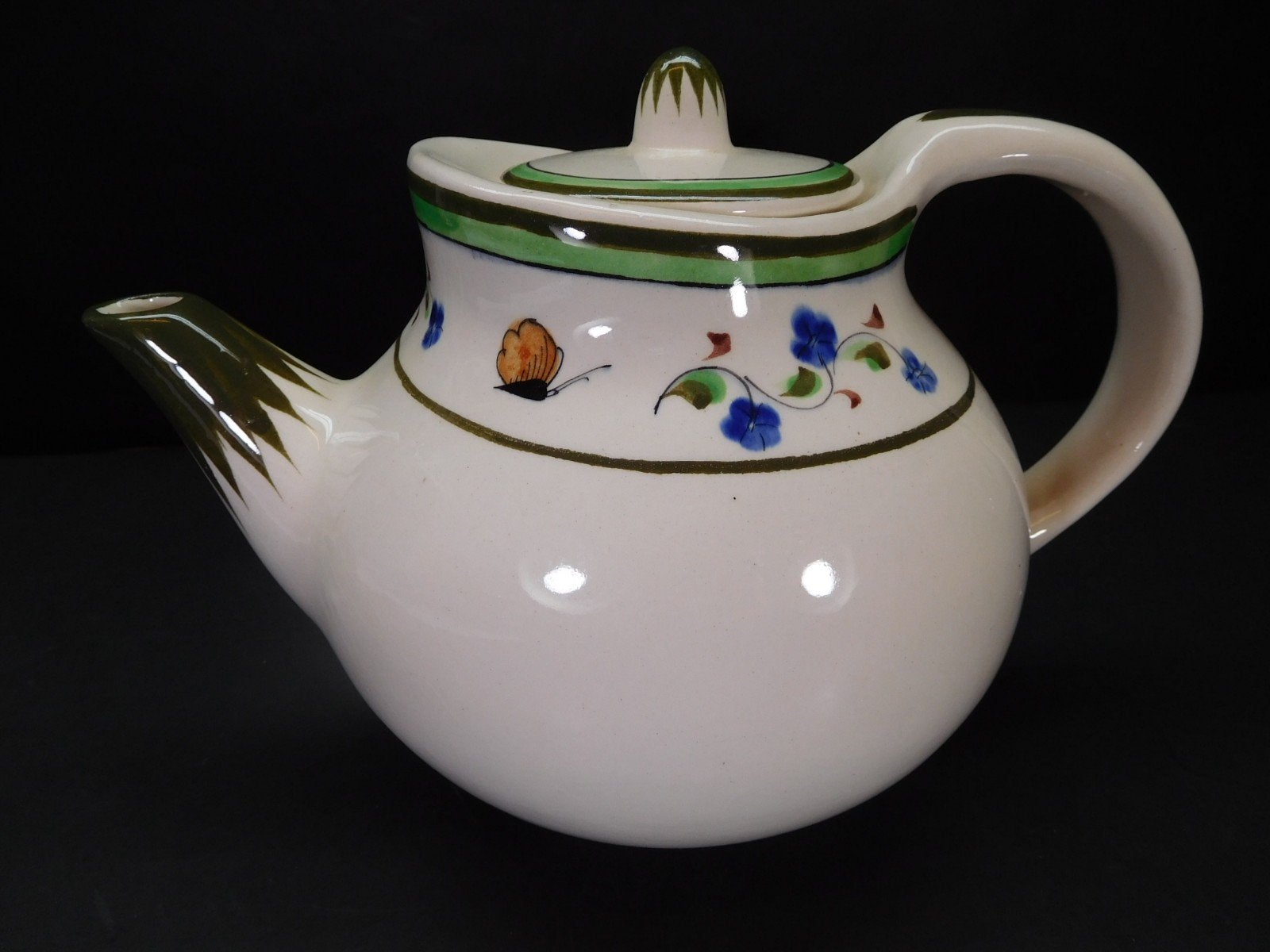 Theepot met botanisch decor Mexico, Overige typen, Ophalen of Verzenden, Zo goed als nieuw, Overige stijlen