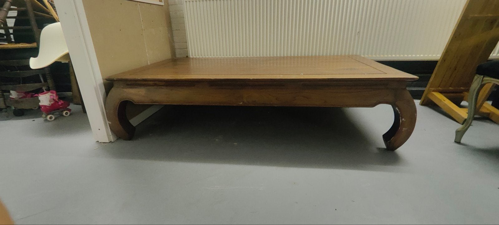 Massief houten salontafel - 180x100x45 cm, Ophalen, Gebruikt, 50 tot 100 cm, 150 tot 200 cm