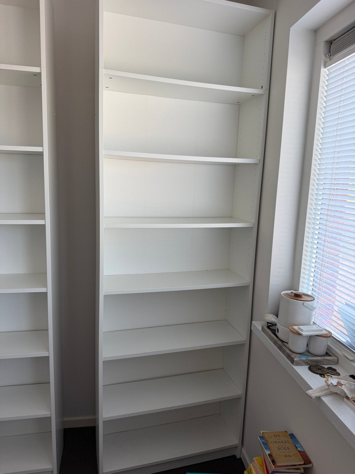 Wit BILLY Boekenkast Verstelbare Planken - Zo goed als nieuw, Ophalen, Met plank(en), 200 cm of meer, 50 tot 100 cm