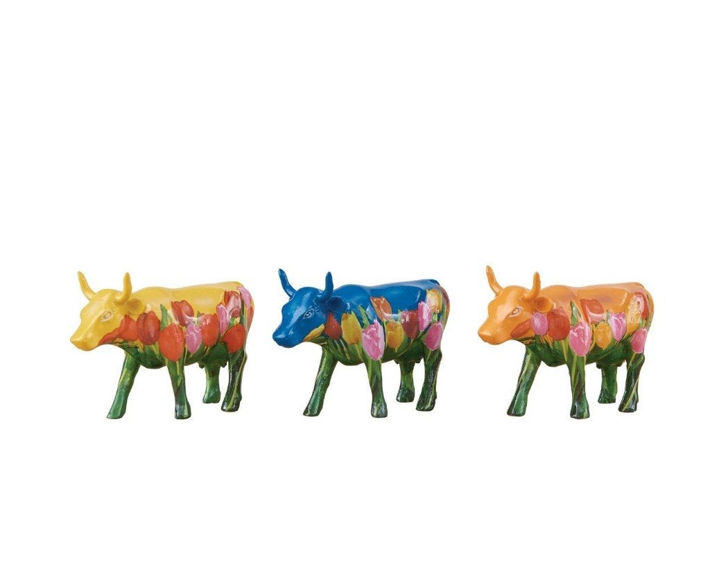 Nieuw Cow Parade koe Art Pack Tulips/Netherlands 3-pack., Ophalen of Verzenden, Beeld