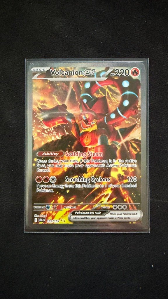 Volcanion EX 102/159 Full Art Pokemon Kaart, Ophalen of Verzenden, Zo goed als nieuw, Losse kaart, Foil
