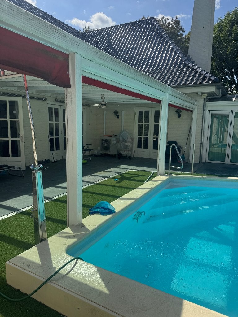 Terrasoverkapping met screens en verlichting (660x460cm), Tuin en Terras, Overkappingen, Ophalen, Gebruikt, Serre