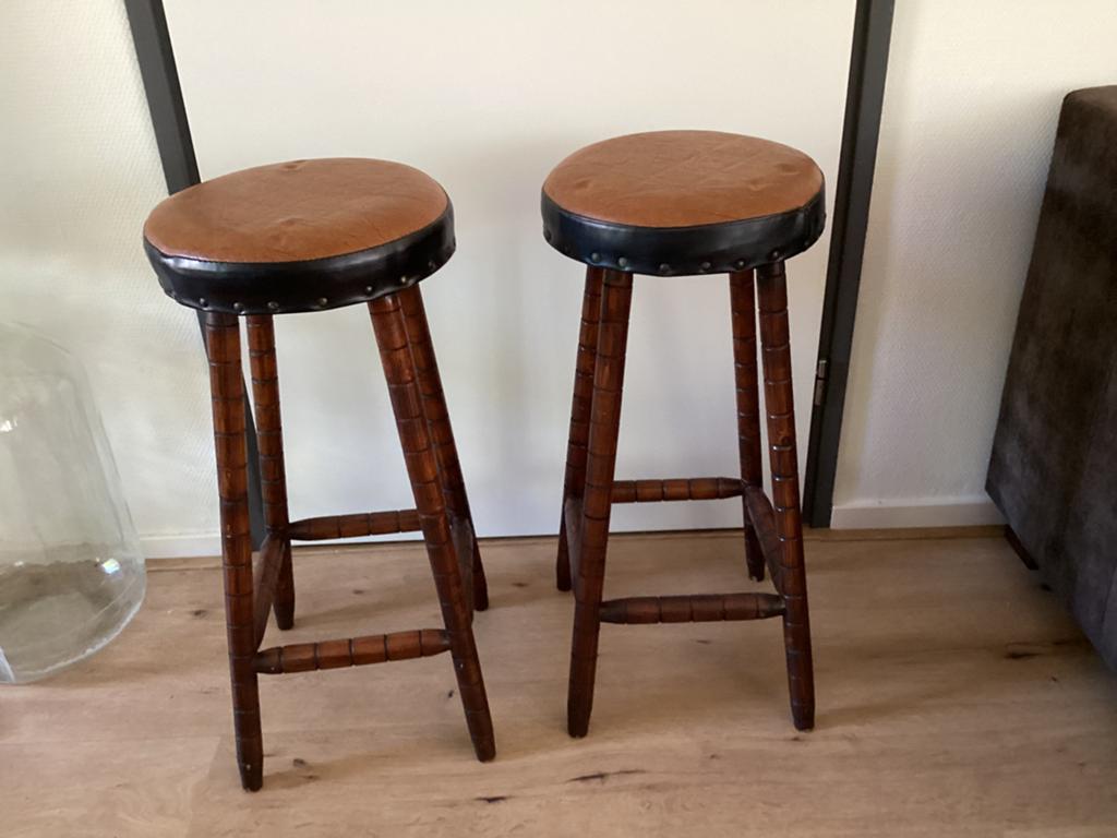 Barkrukken  2 stuks, Huis en Inrichting, Barkrukken, 2 krukken, Ophalen, Zo goed als nieuw, 60 tot 90 cm