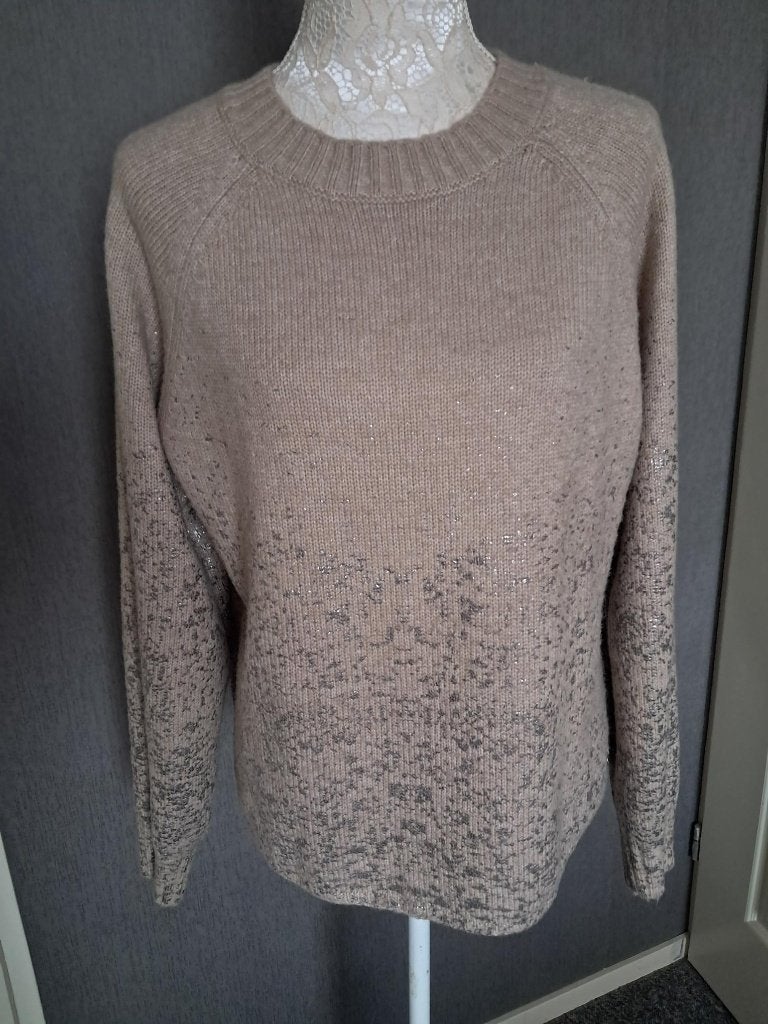 Trui Poools  Maat : 42 Kleur : Beige NIEUWPRIJS €110,-, Beige, Maat 42/44 (L), Ophalen of Verzenden, Zo goed als nieuw