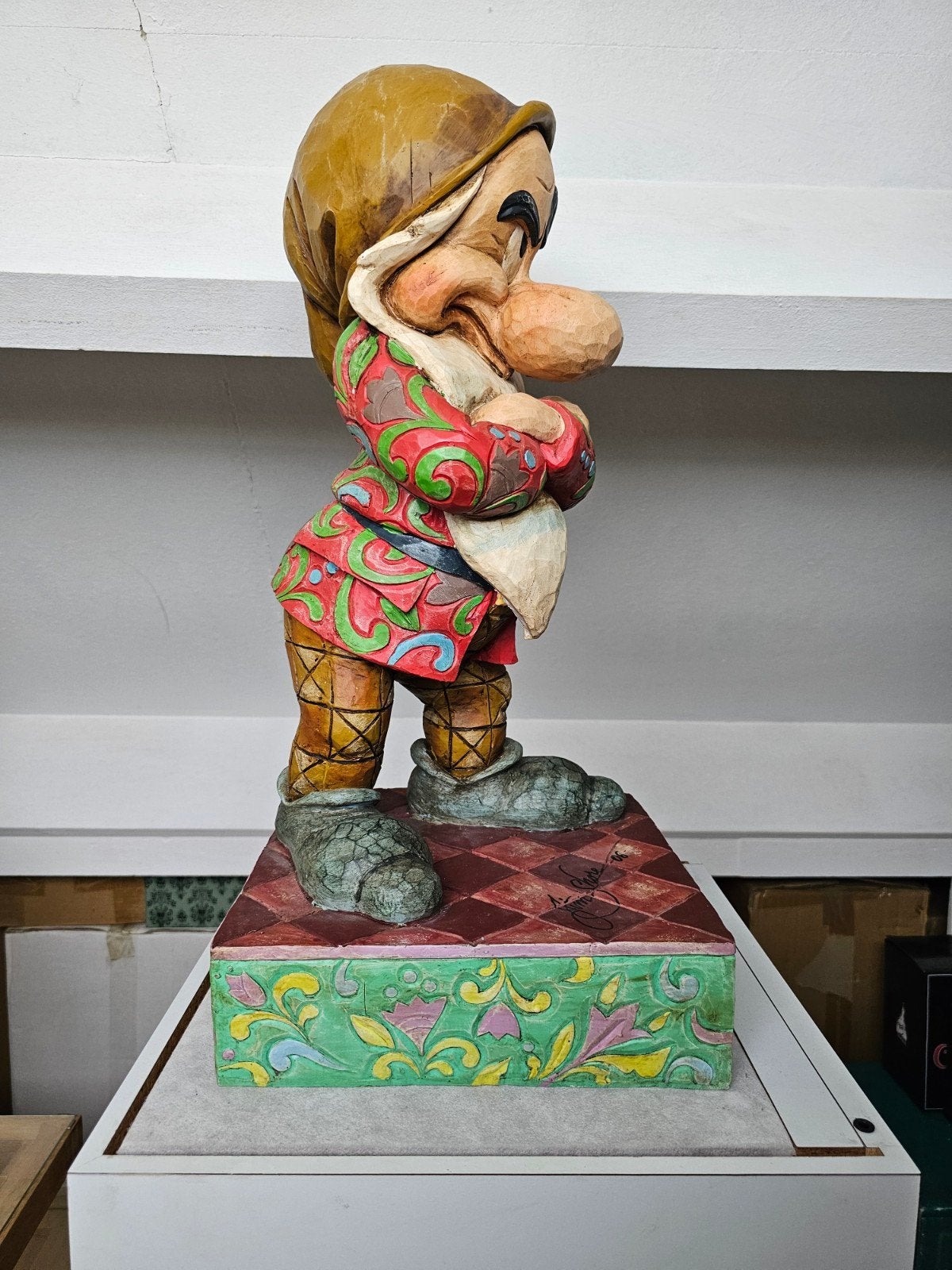 Zeldzaam Jim Shore Disney Traditions Big Fig Grumpy 59cm, Verzamelen, Ophalen, Sneeuwwitje of Doornroosje, Zo goed als nieuw, Beeldje of Figuurtje