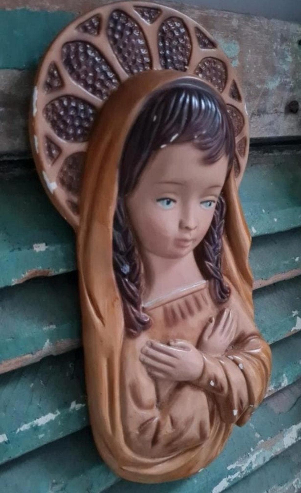 Vintage muurornament/Maria, Ophalen of Verzenden
