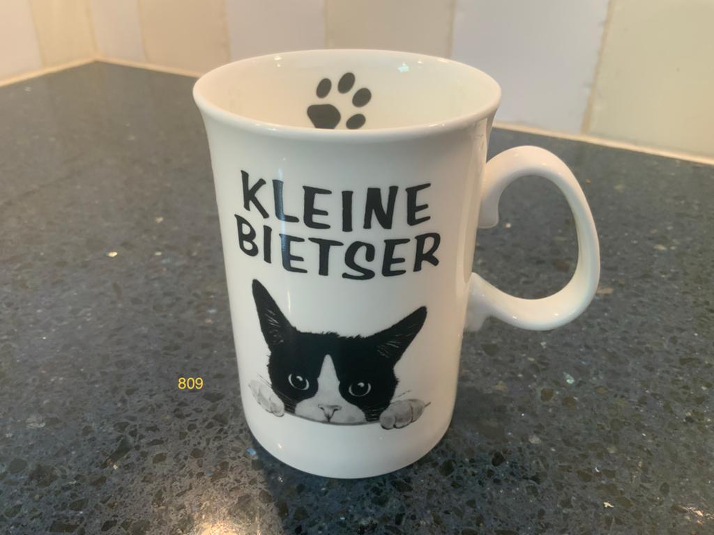 Bone China Mok "Kleine Bietser", Ophalen of Verzenden, Zo goed als nieuw, Porselein, Kop(pen) en/of Schotel(s)