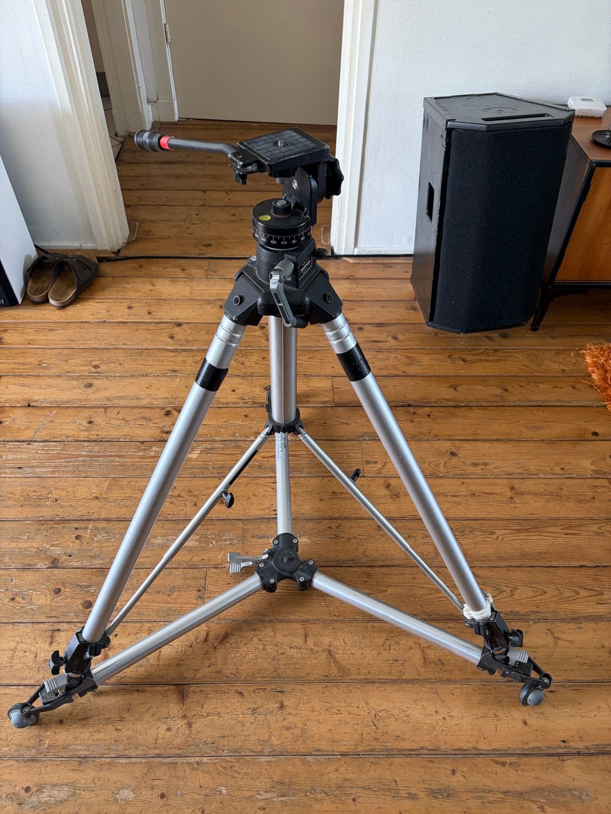 Manfrotto 117 Professioneel Statief met Dolly, Ophalen, Gebruikt, Driepoot, 175 cm of meer