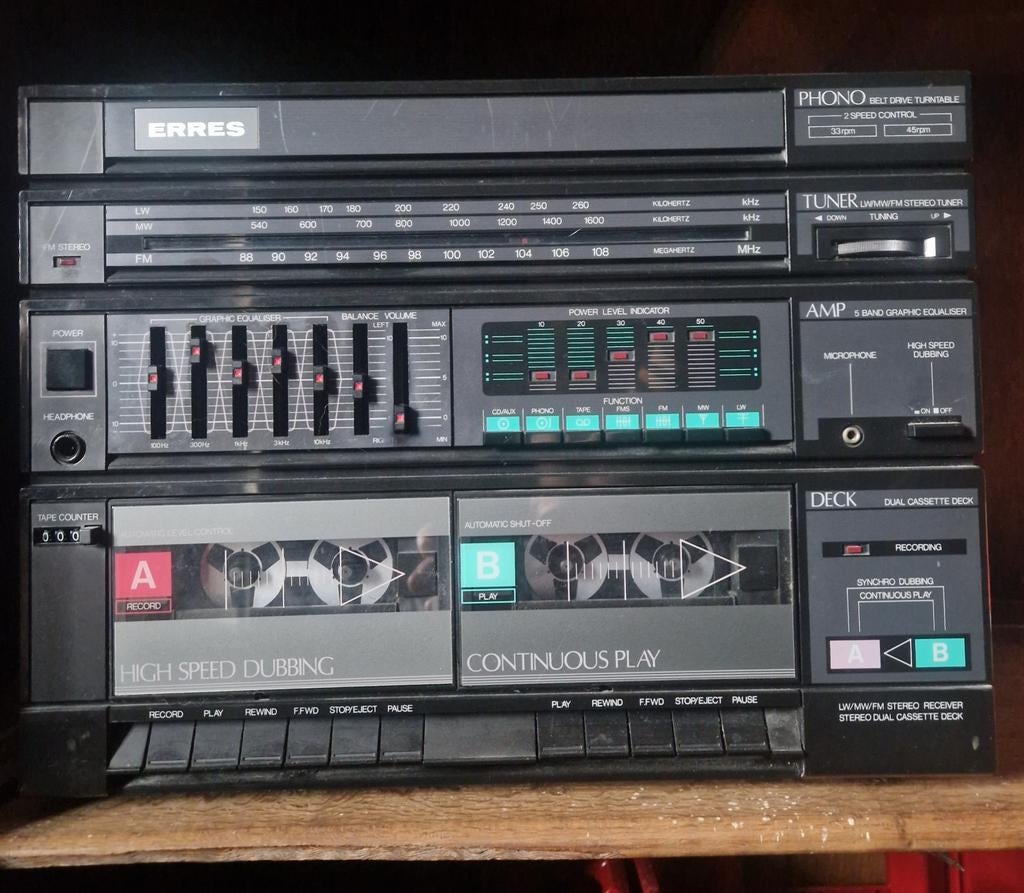 Mooie Retro Erres stereo set., Audio, Tv en Foto, Stereo-sets, Ophalen of Verzenden, Overige merken