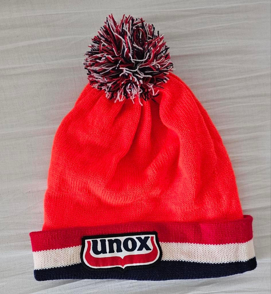 Unox Muts met Pompon - Oranje, Rood, Wit, Zwart, Ophalen of Verzenden, Zo goed als nieuw