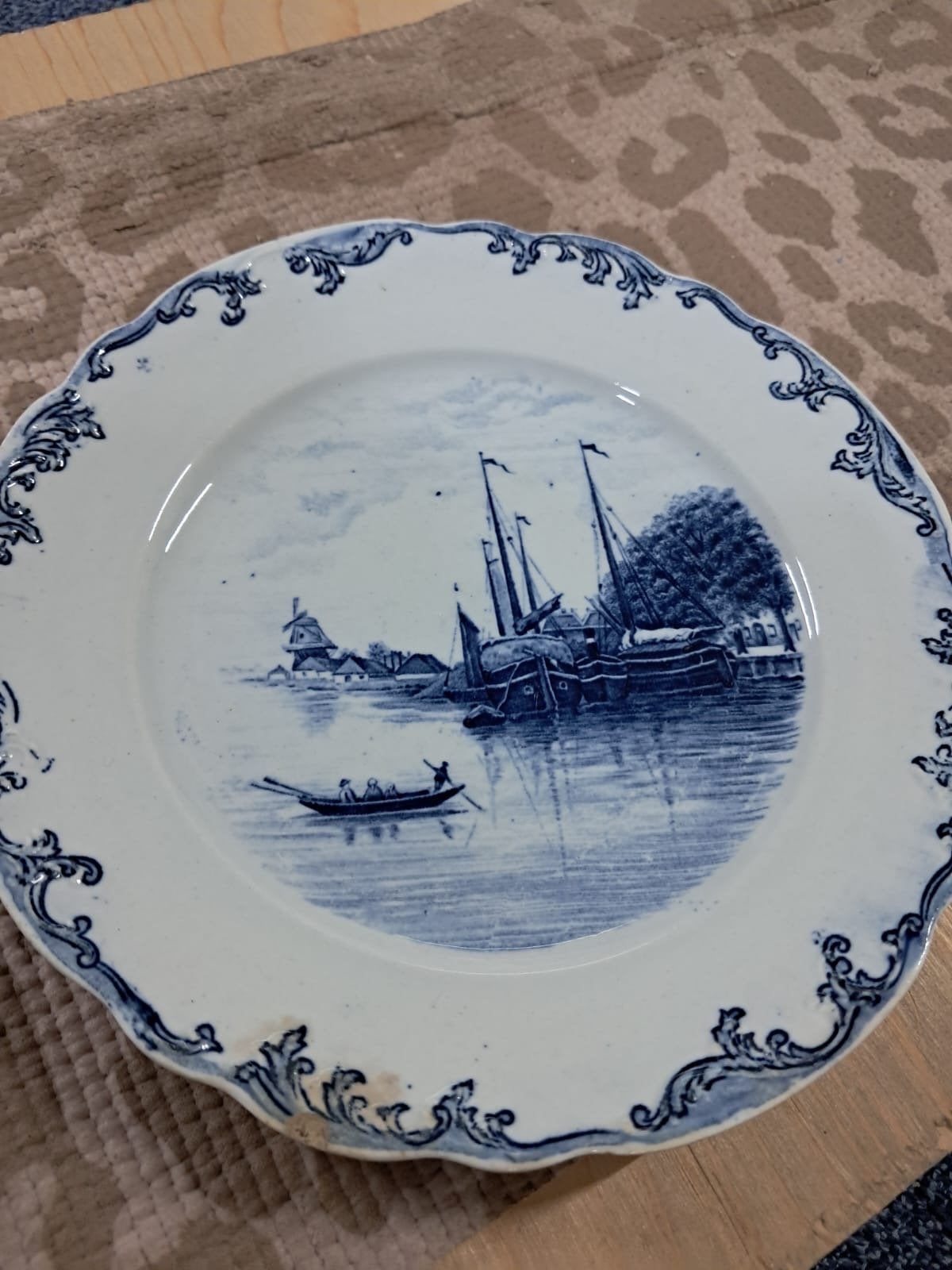 Delfts blauw bord Ophalen, Ophalen