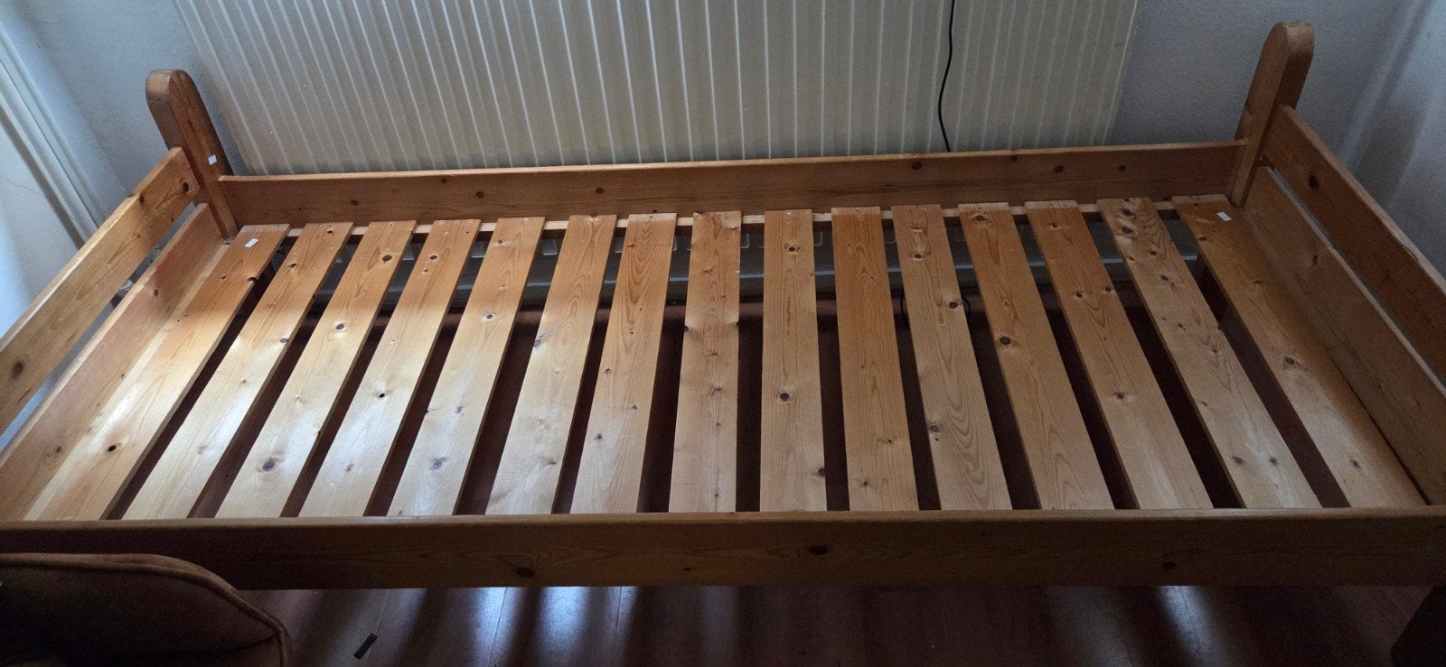 Bed hout, Ophalen, Eenpersoons, Hout, 80 cm