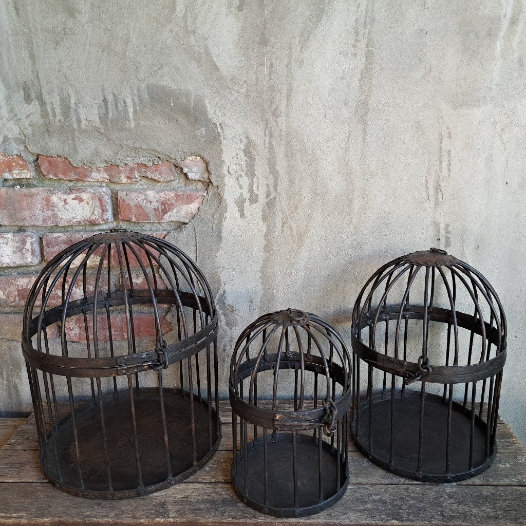 1x Landelijke stoere metalen kooi vogelkooi *Etage3*, Huis en Inrichting, Woonaccessoires | Overige, ., Nieuw, Ophalen of Verzenden