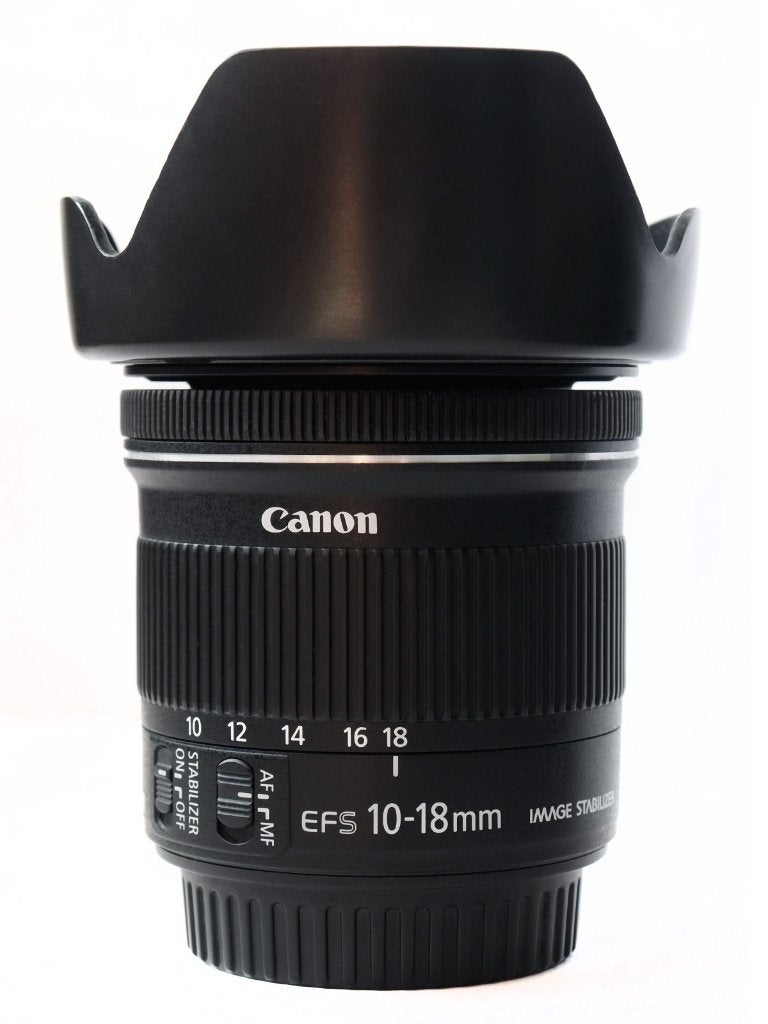 Canon EF-S 10-18mm F/4.5-5.6 IS STM incl. zonnekap, Audio, Tv en Foto, Fotografie | Lenzen en Objectieven, Canon, Handmatige focus