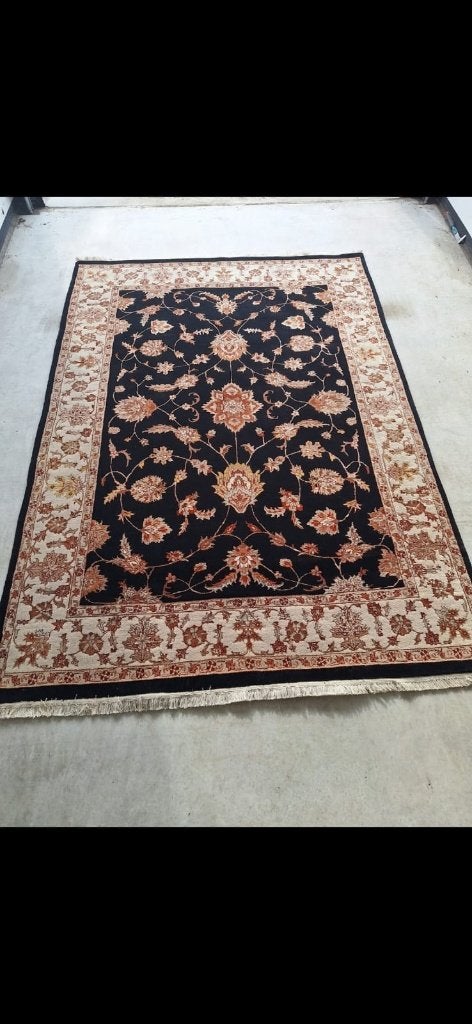 Art Deco vloerkleed, Ophalen, Blauw, 150 tot 200 cm, 200 cm of meer