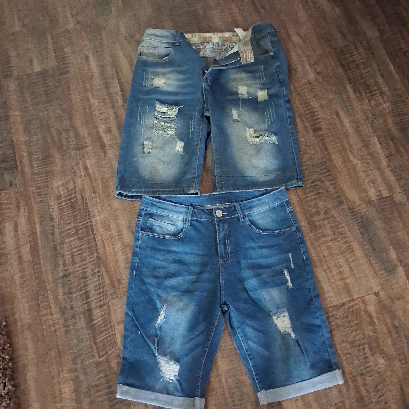 Nieuwe denim shorts maat L, Kleding | Heren, Spijkerbroeken en Jeans, W36 - W38 (confectie 52/54), Onbekend, Blauw, Nieuw
