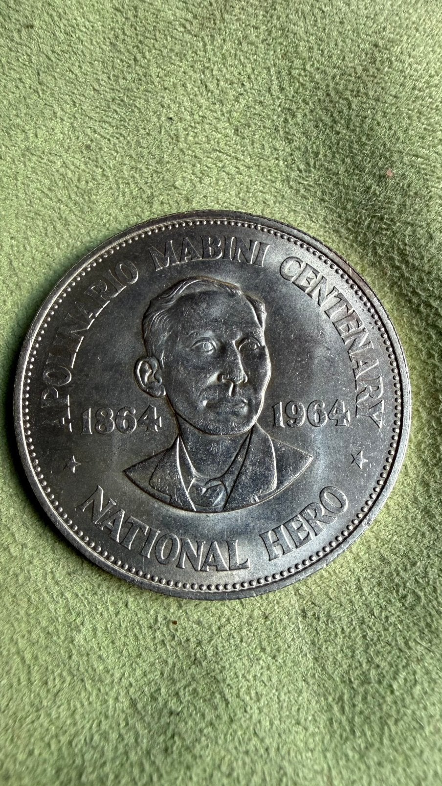 PHILIPPINES 1964 Silver 1 Peso. APOLINARIO MABINI 100 Years, Verzenden, Zilver