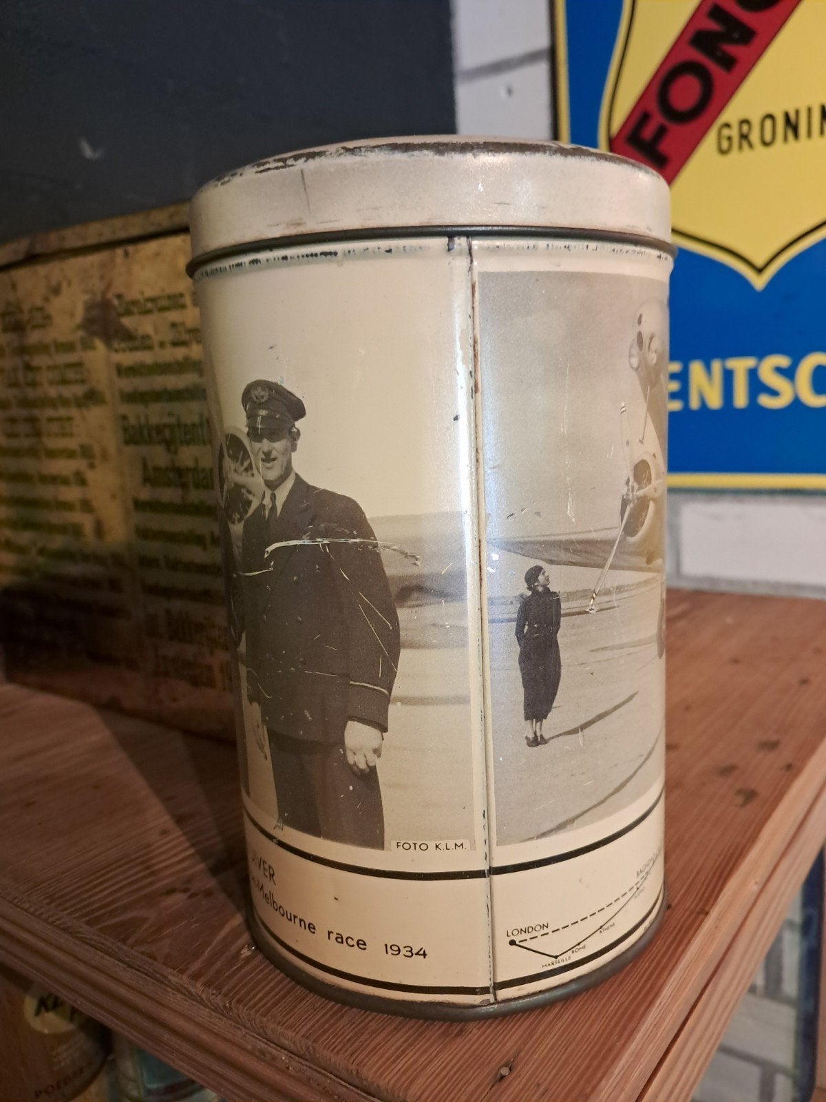 KLM de Uiver herdenking blik 1934, Ophalen of Verzenden, Gebruikt, Overige