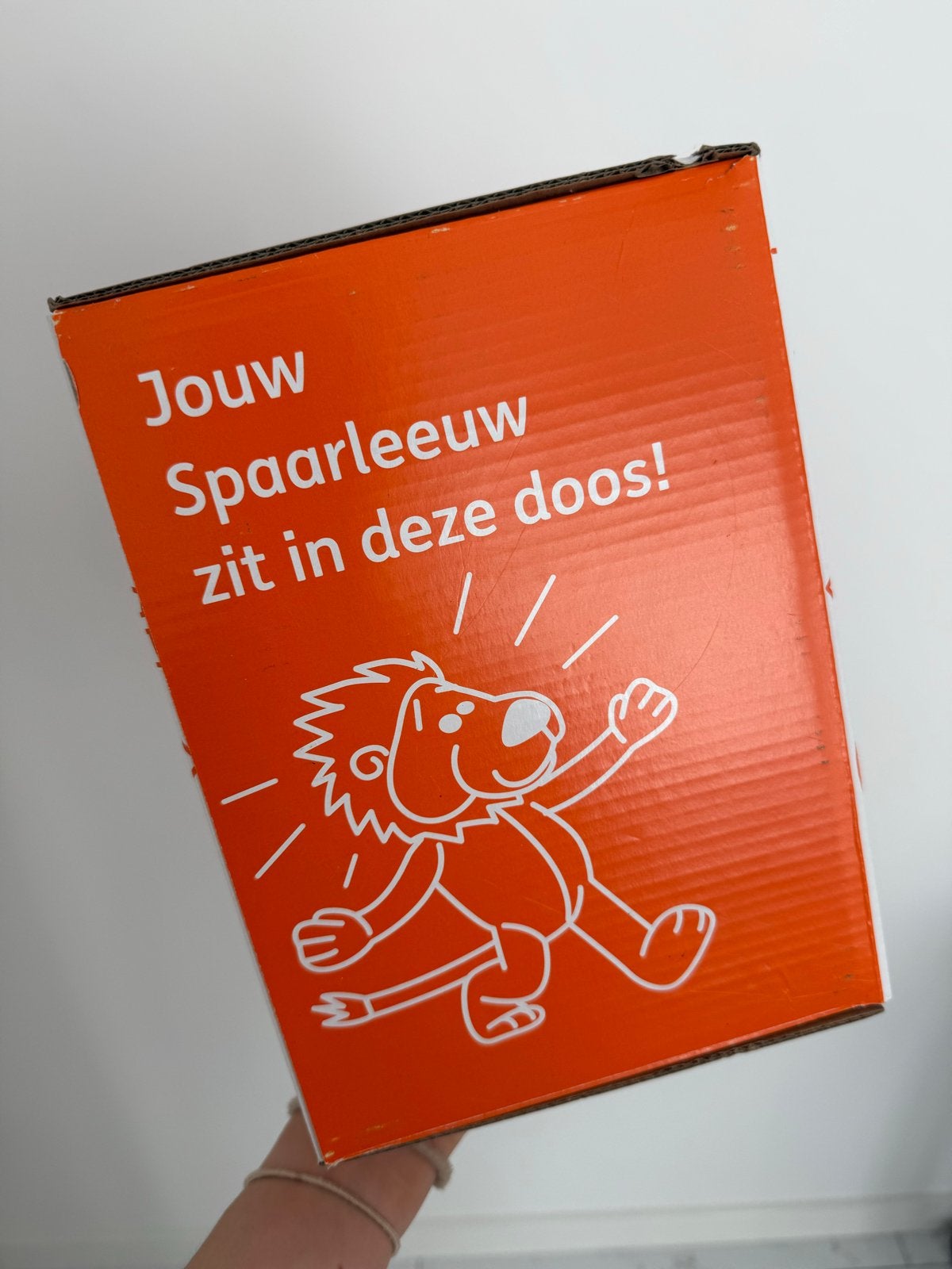 Nieuwe ING spaarpot in doos - Oranje knuffel, Overige merken, Nieuw, Ophalen of Verzenden, Middelgroot (20 tot 80 cm)